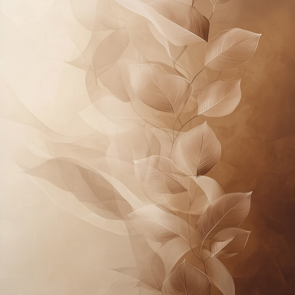 Soft leaves against a warm backdrop Soft leaves against a warm backdrop
