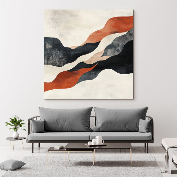 Black orange and white waves Black orange and white waves