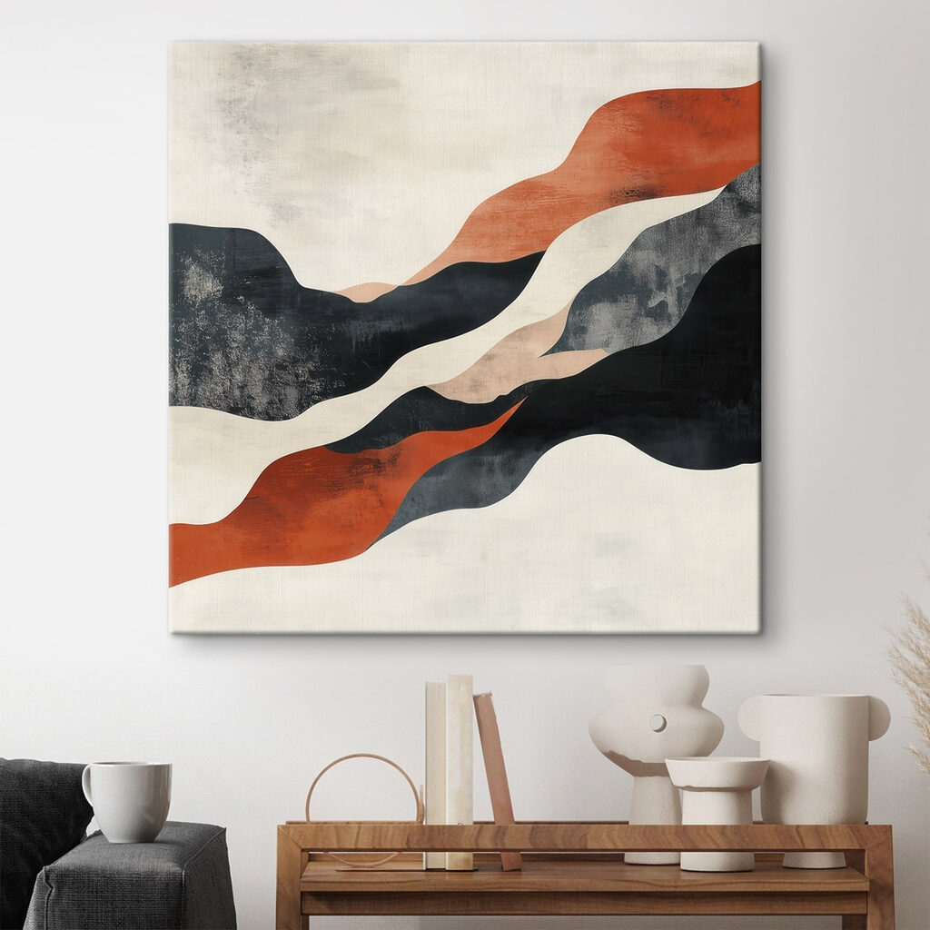 Black orange and white waves Black orange and white waves