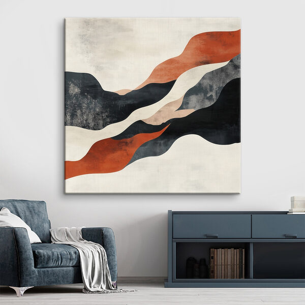 Black orange and white waves Black orange and white waves