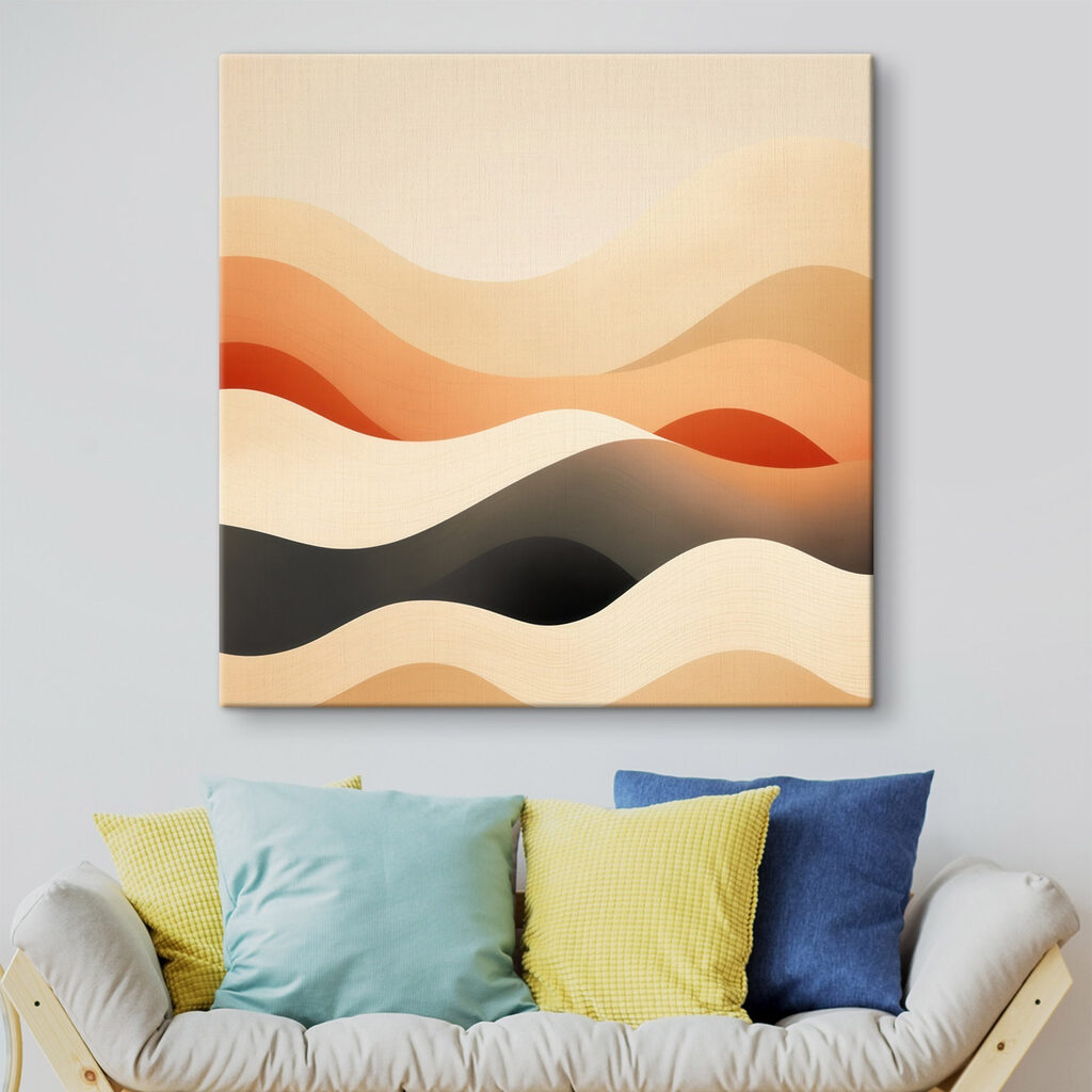 Soft waves of warm colors Soft waves of warm colors