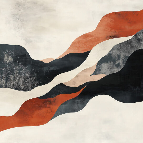 Black orange and white waves Black orange and white waves