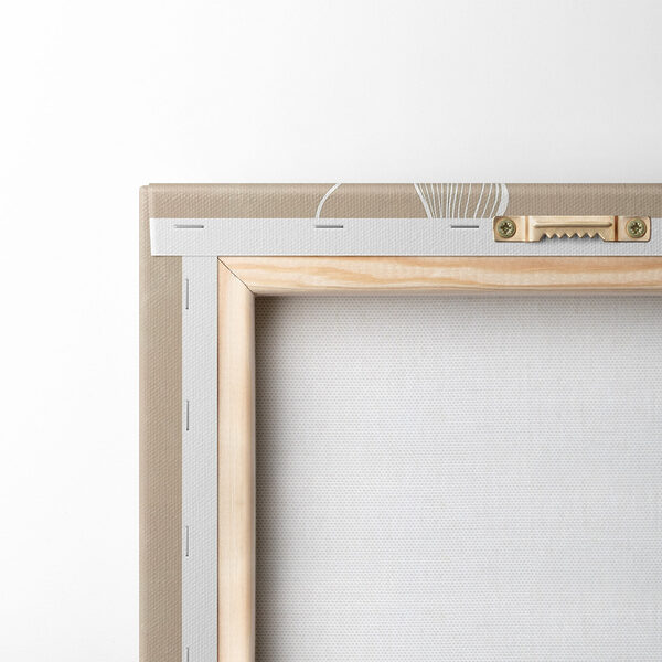 White line drawing on a tan background White line drawing on a tan background