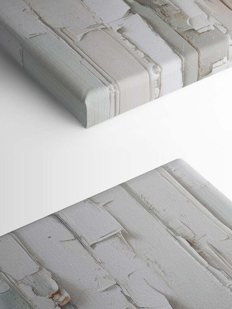 White painted wood with torn pieces of paper White painted wood with torn pieces of paper