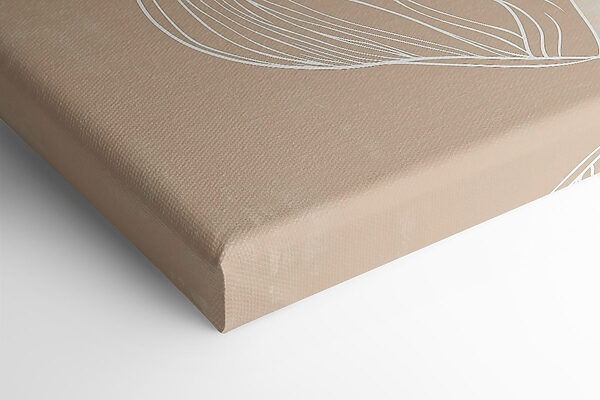 White line drawing on a tan background White line drawing on a tan background