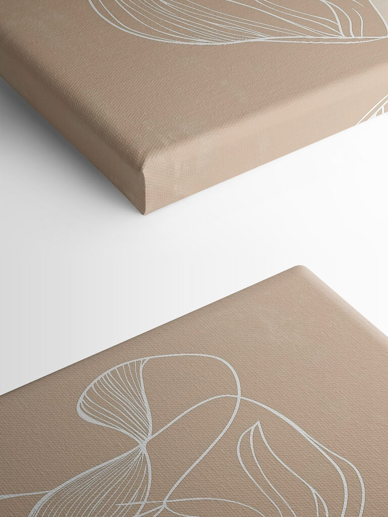 White line drawing on a tan background White line drawing on a tan background