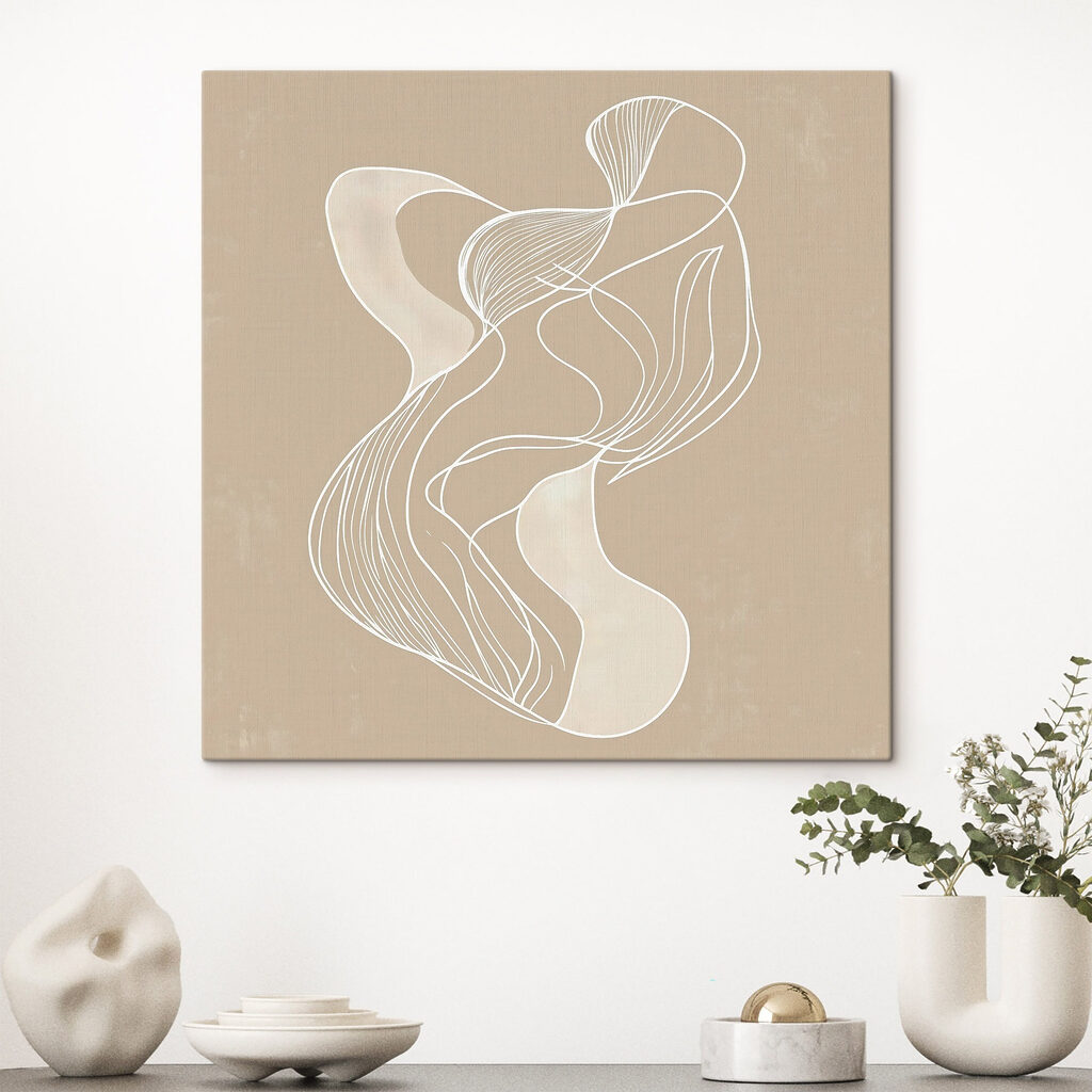 White line drawing on a tan background White line drawing on a tan background