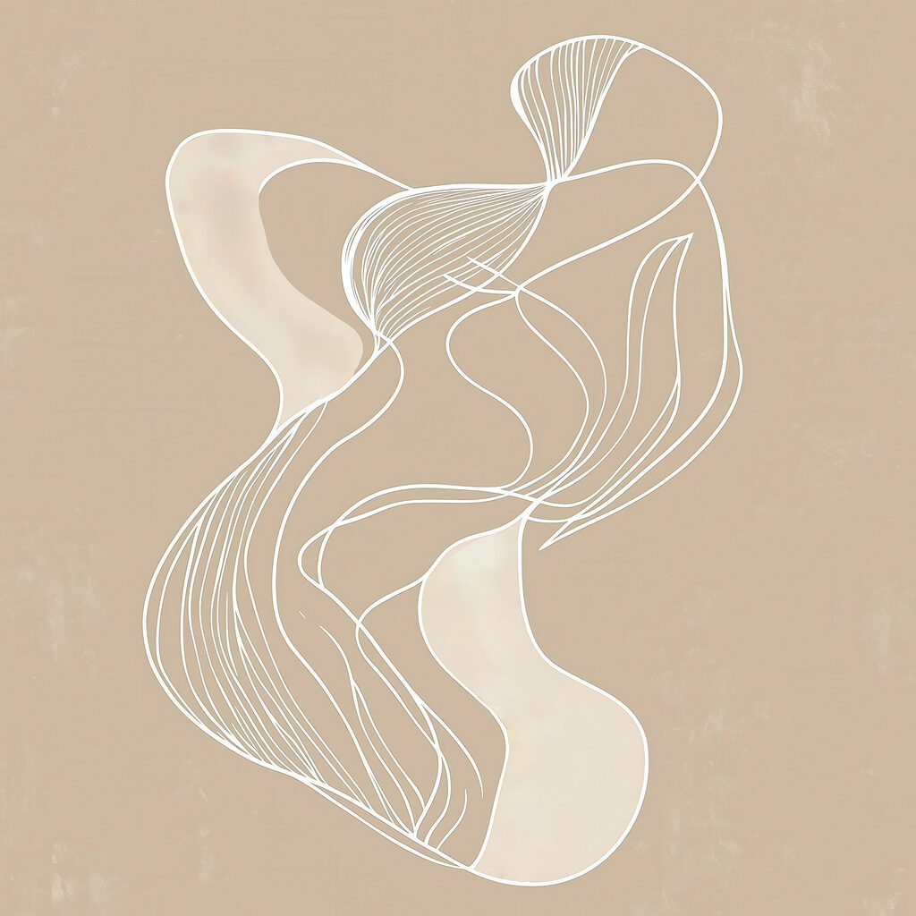 White line drawing on a tan background White line drawing on a tan background