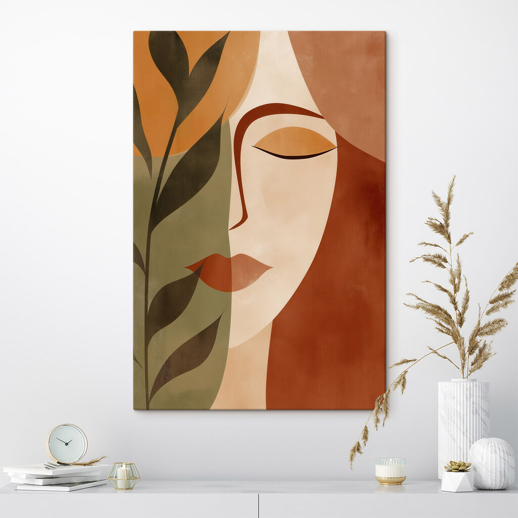 Painting of a woman's face Painting of a woman's face