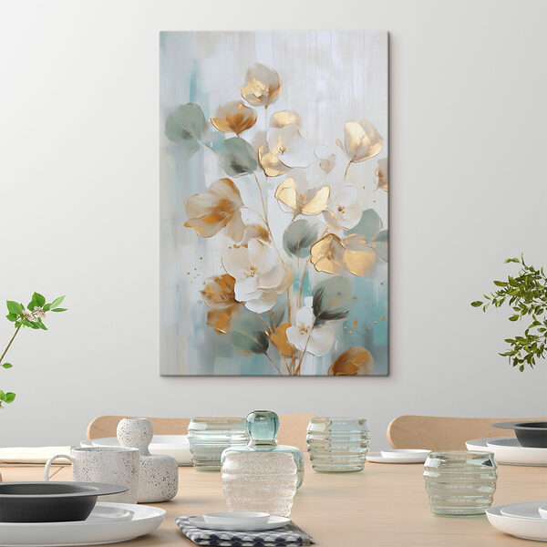 Painting of flowers on a white background