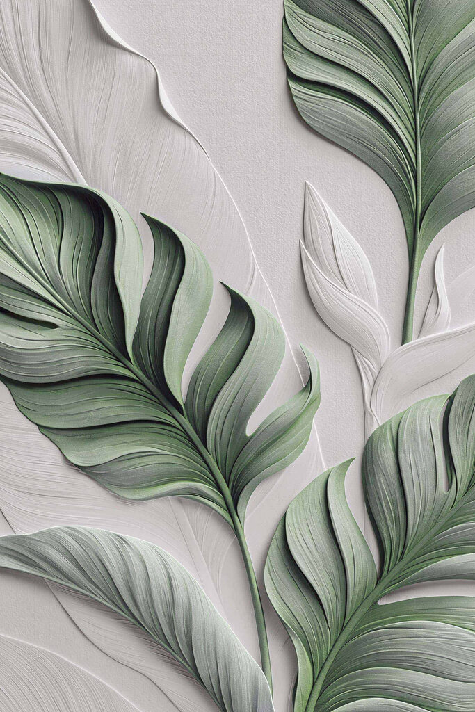 Soft leaves on a gentle background Soft leaves on a gentle background