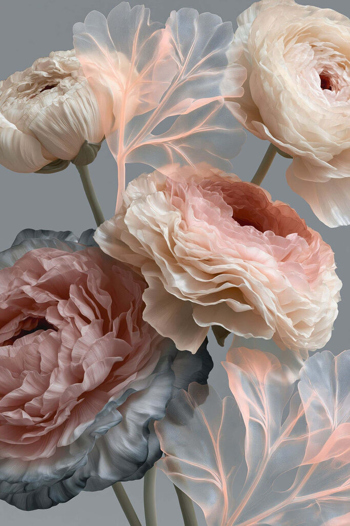 Delicate blooms in soft hues Delicate blooms in soft hues