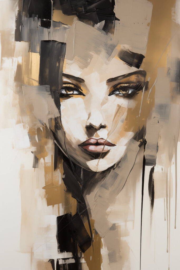 Painting of a woman's face
