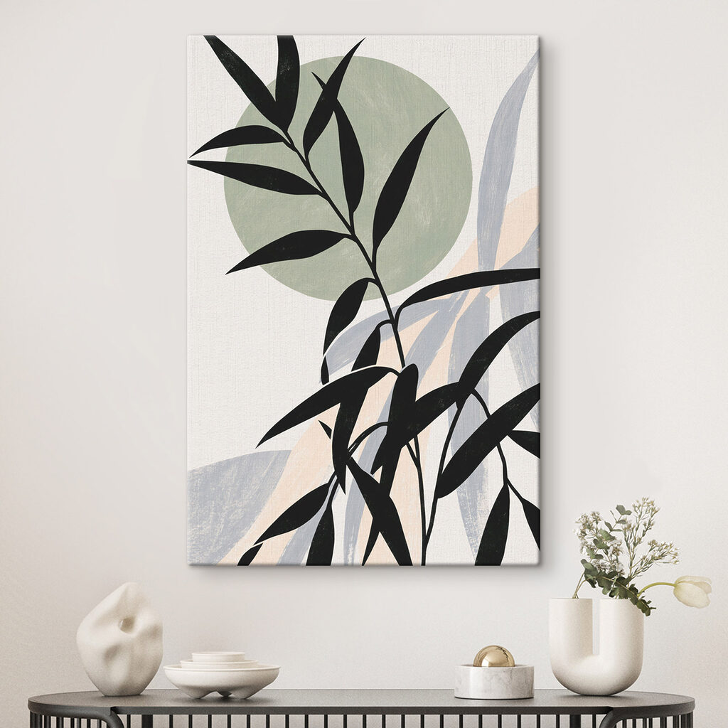 Plant with leaves and circles Plant with leaves and circles