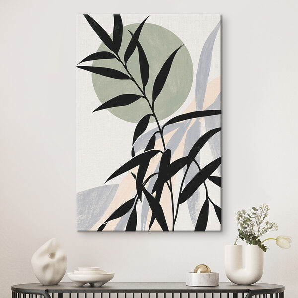 Plant with leaves and circles Plant with leaves and circles