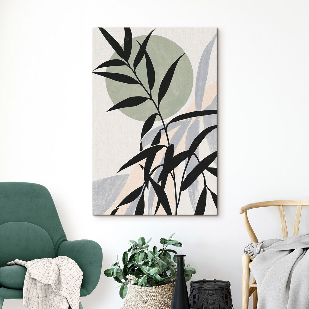 Plant with leaves and circles Plant with leaves and circles