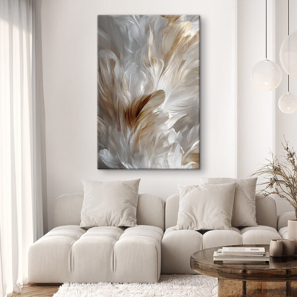Delicate feathers in soft hues