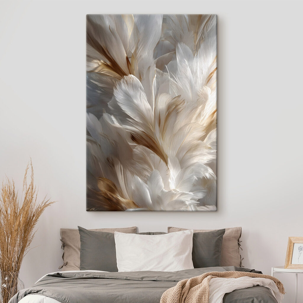 Delicate feathers in gentle hues Delicate feathers in gentle hues