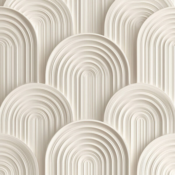 White wall with white circles