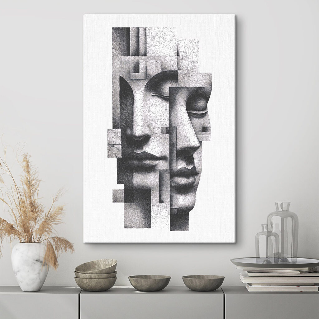 Face made out of dots Face made out of dots