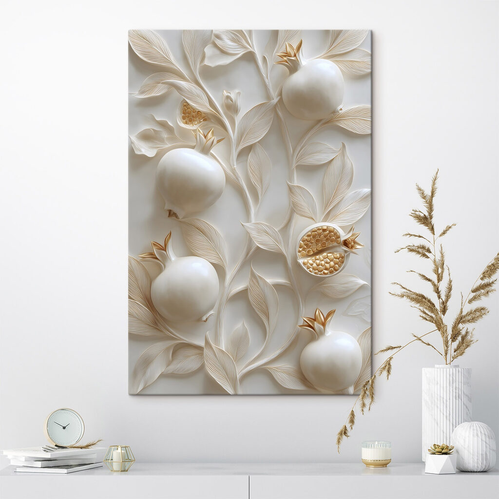 Elegant decor featuring pomegranate motifs
