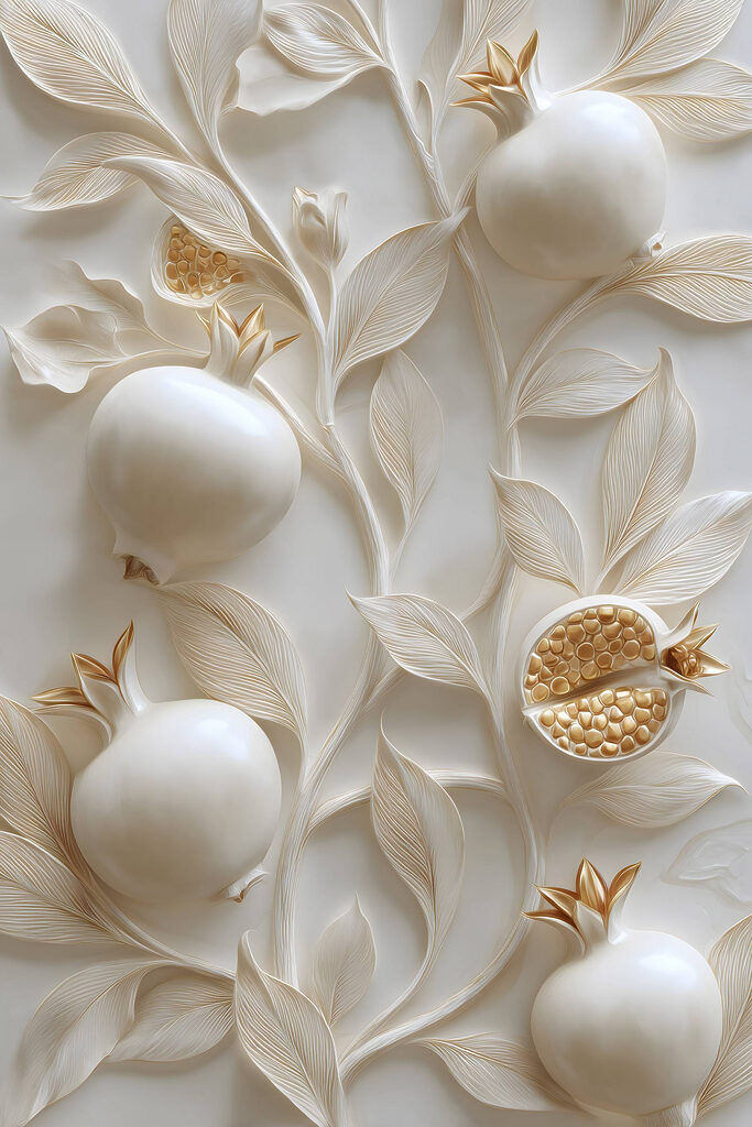 Elegant decor featuring pomegranate motifs