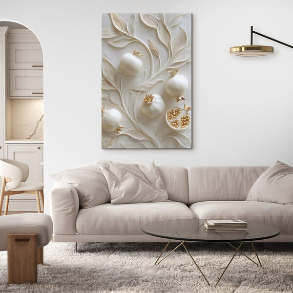 Graceful pomegranate design with leaves Graceful pomegranate design with leaves
