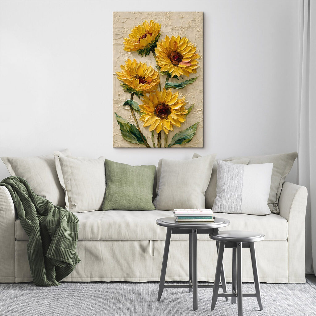 Painting of yellow flowers Painting of yellow flowers