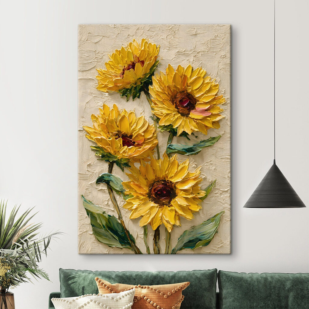 Painting of yellow flowers Painting of yellow flowers
