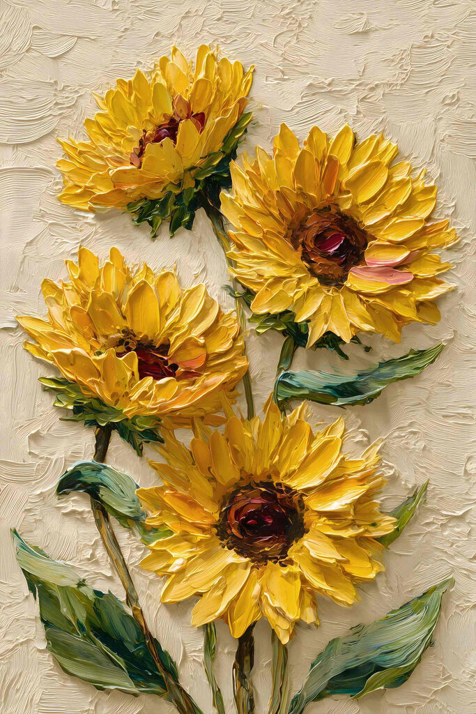 Painting of yellow flowers Painting of yellow flowers