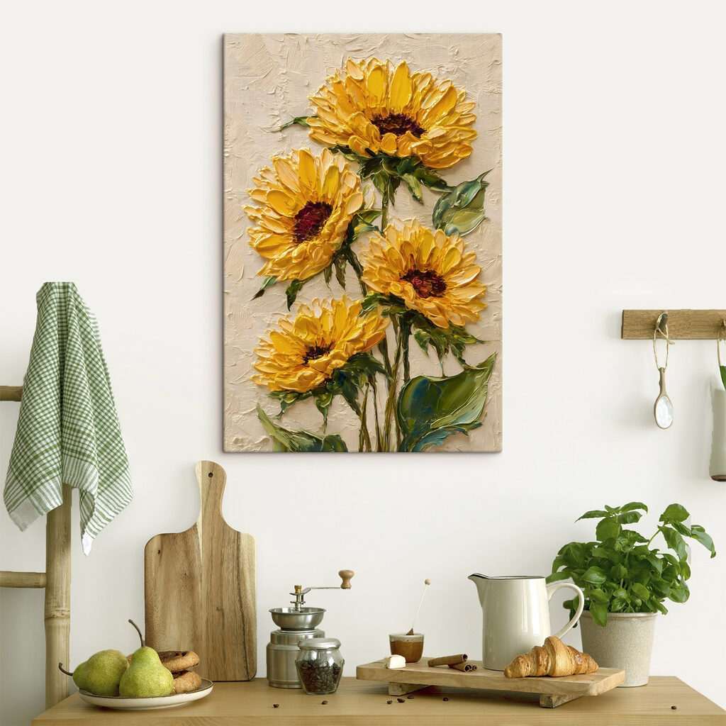 Painting of yellow flowers Painting of yellow flowers