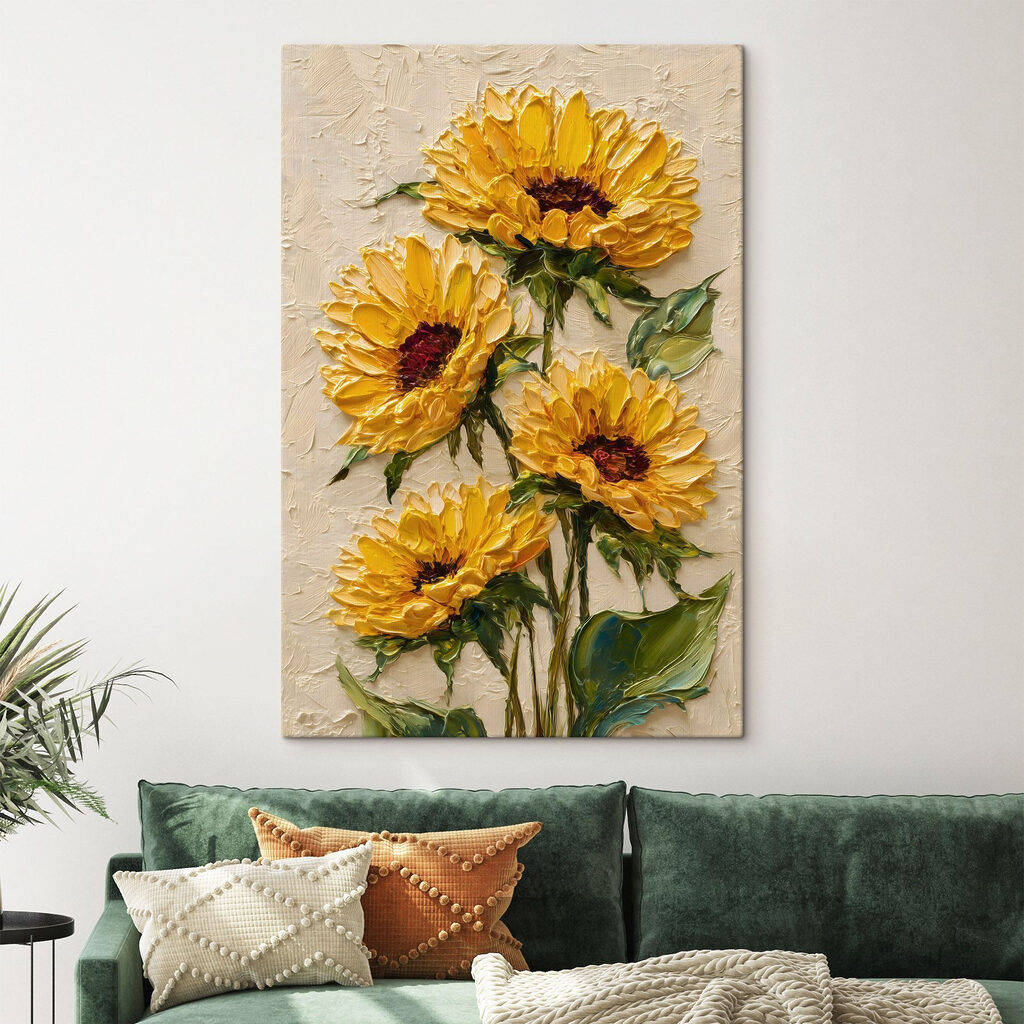 Painting of yellow flowers Painting of yellow flowers
