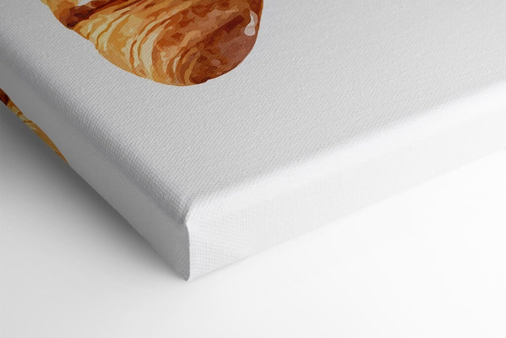 Freshly baked croissant on display
