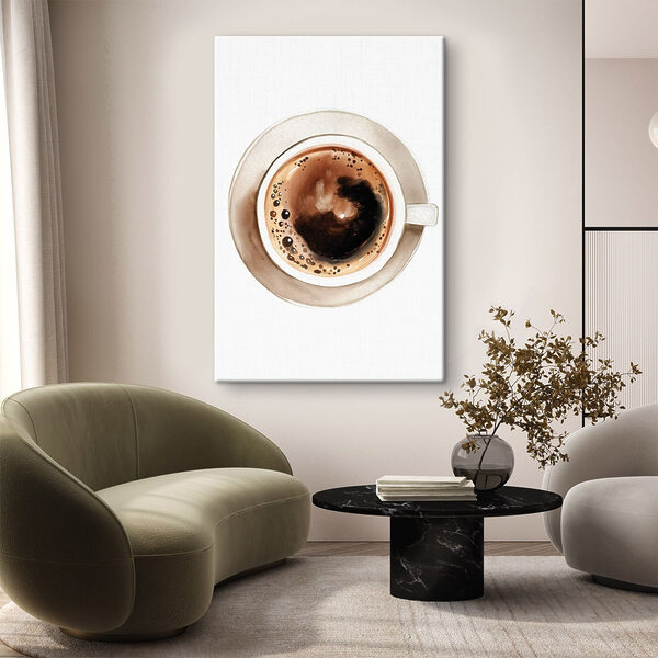 Cup of coffee on a saucer Cup of coffee on a saucer