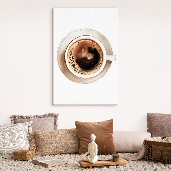 Wandbilder Wandbilder Eine Tasse Kaffee auf einer Untertasse (Artikelnummer: s49339)
