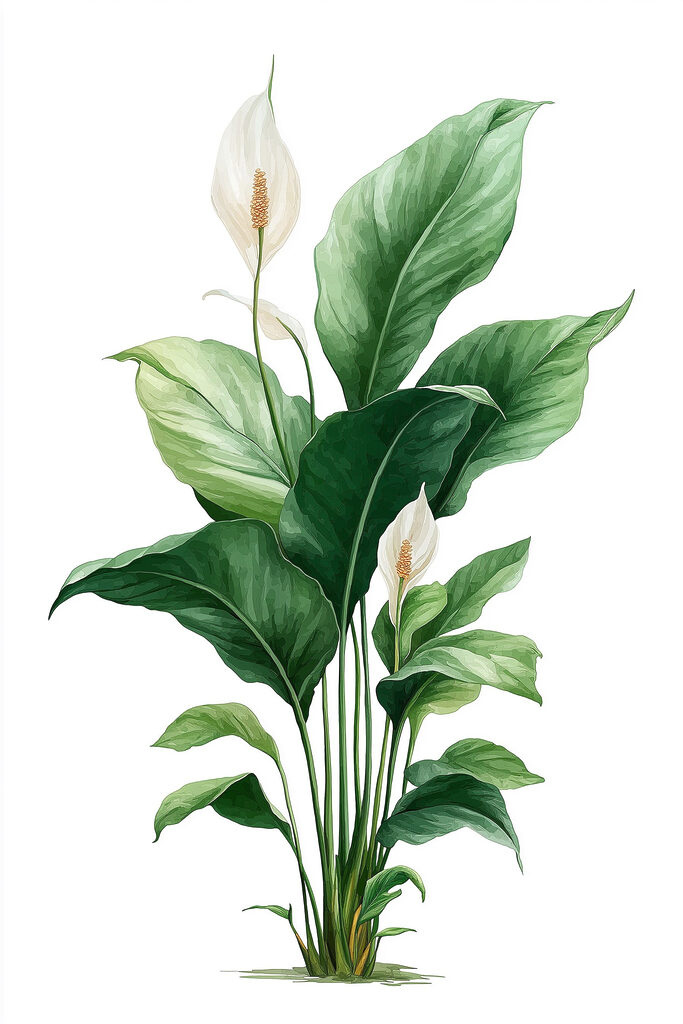 Plant with white flowers and green leaves Plant with white flowers and green leaves