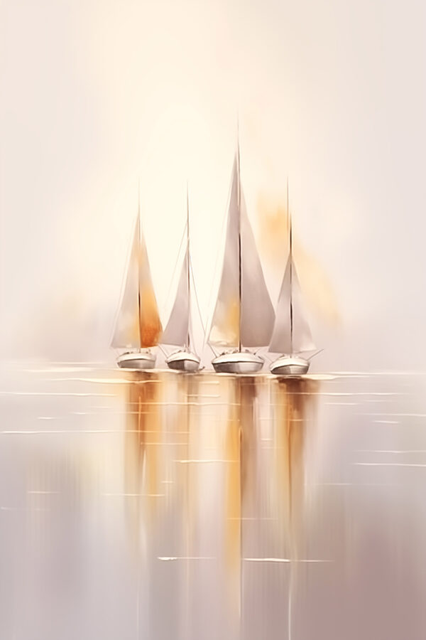 Group of sailboats on water Group of sailboats on water