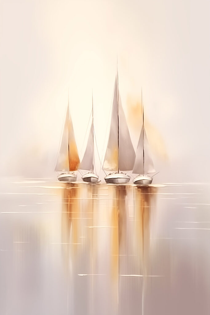 Group of sailboats on water Group of sailboats on water
