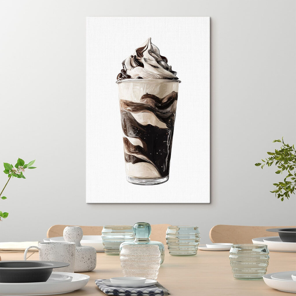 Chocolate and vanilla ice cream in a cup Chocolate and vanilla ice cream in a cup