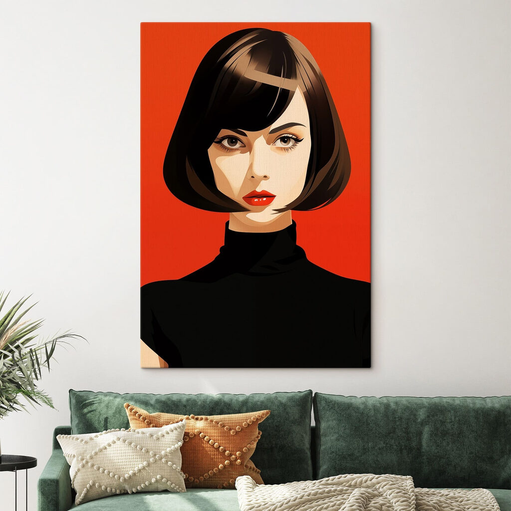 Woman with short black hair