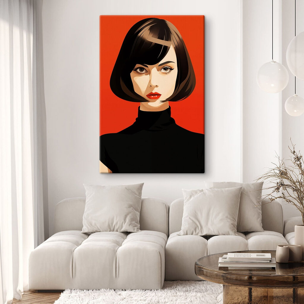 Woman with short black hair