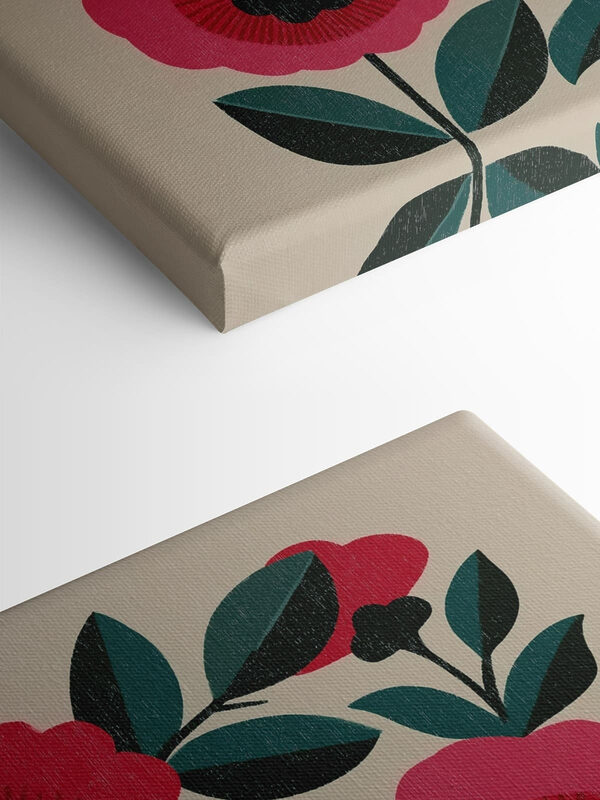 Painting of flowers and leaves Painting of flowers and leaves