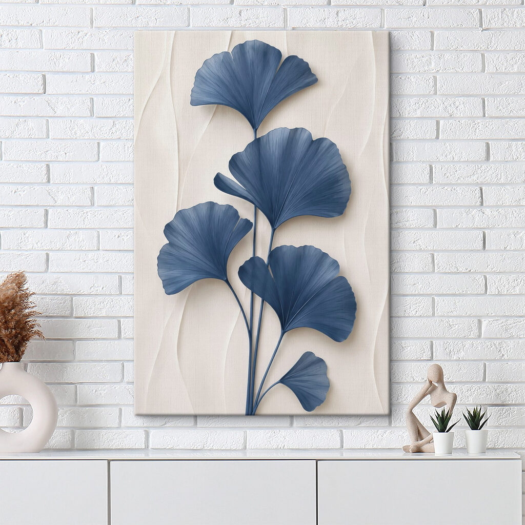Elegant botanical design in blue tones Elegant botanical design in blue tones