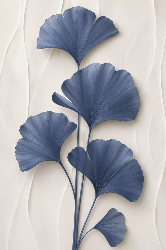Elegant botanical design in blue tones Elegant botanical design in blue tones