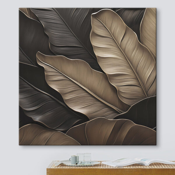 Group of brown and black leaves Group of brown and black leaves