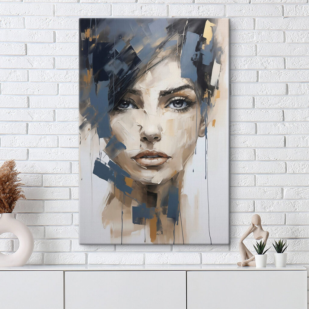 Painting of a woman's face