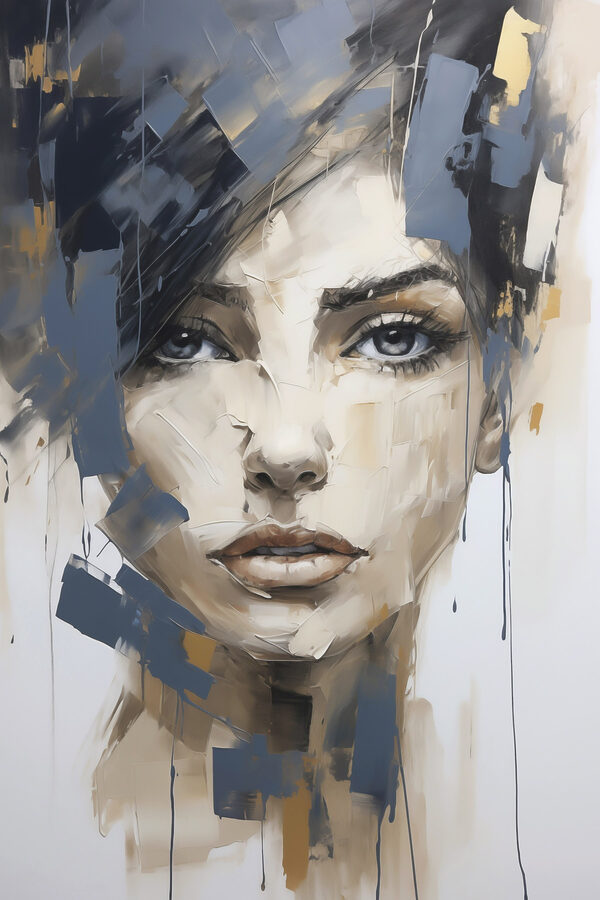 Painting of a woman's face