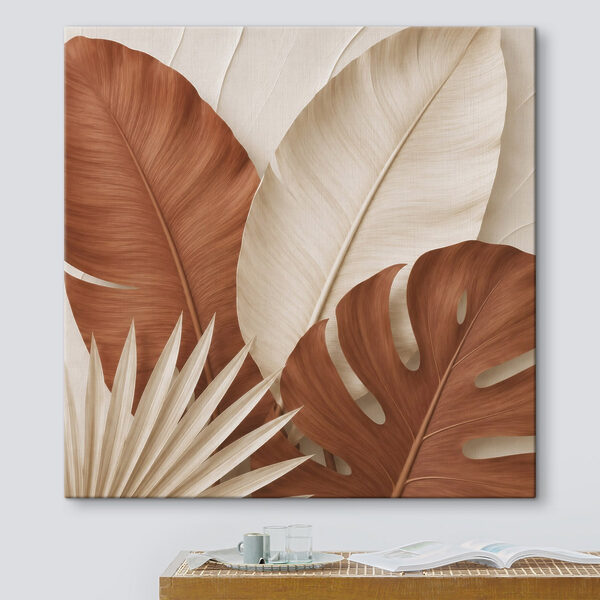 Group of brown and white leaves Group of brown and white leaves