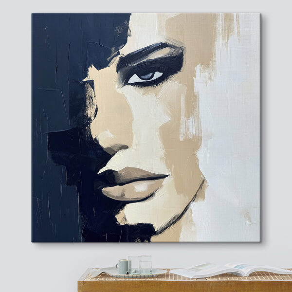 Painting of a woman's face
