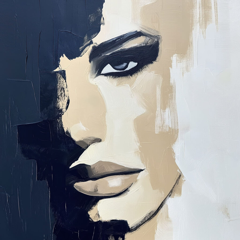Painting of a woman's face